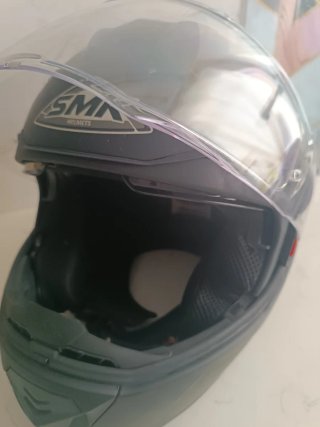 Casco Moto SMK Negro Integral Visera Transparente