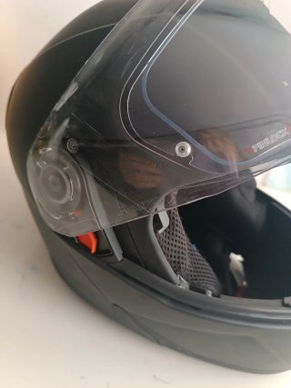 Casco Moto SMK Negro Integral Visera Transparente