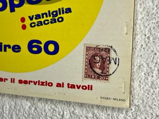 Insegna Cartello Gelati TIP Anni 60 con Bollo