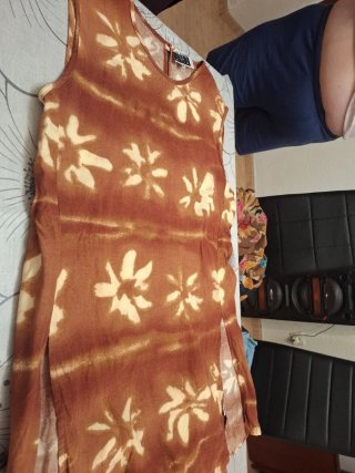 Traje de verano DIVAS beige/marrón talla 46