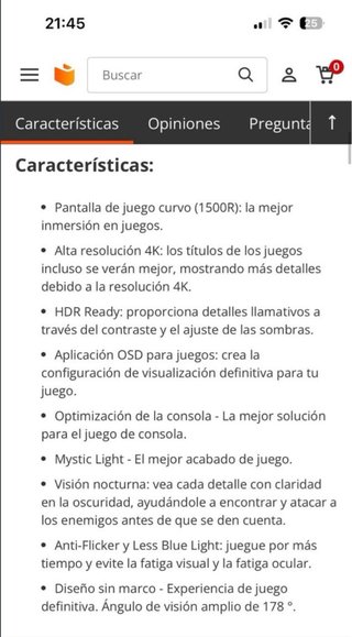 Monitor Gaming MSI Optix MAG321CURV 31.5