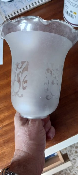 6 plafones de cristal esmerilado