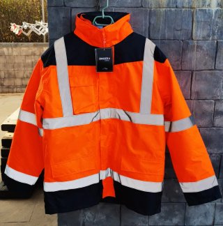 Parka Alta Visibilidad SINGER Naranja/Azul