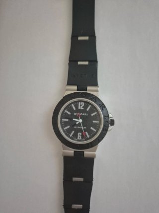 Reloj Bvlgari Aluminio Negro y Plateado