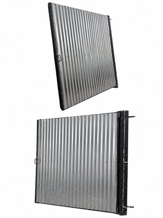 Puerta de chapa acanalada