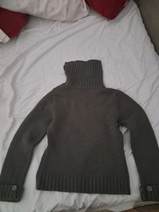 Jersey de cuello alto con estampado de copo de nie