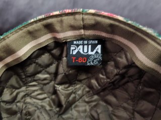 Gorra De Paula Lana Cuadros Verde y Rojo