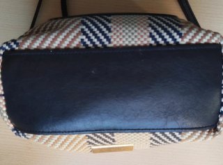 Bolso piel y algodón