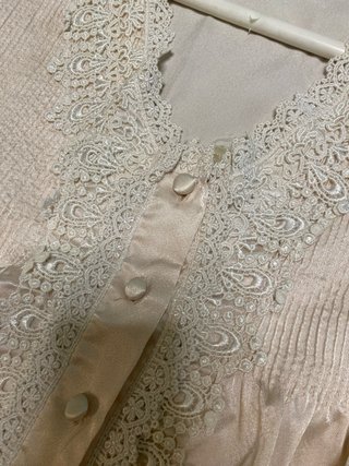 Camisón vintage rosa con encaje