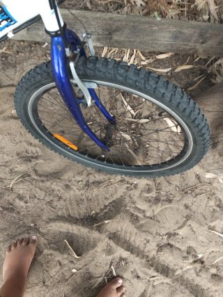 Bicicleta Paseo Blanco/Azul Metálico para niños