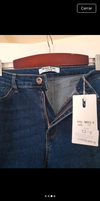 Pantalón vaquero MISS ROBIN azul talla M/40
