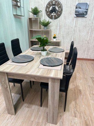 PACK MESA + 4 SILLAS POLIPIEL