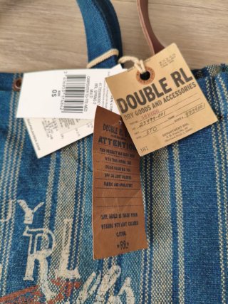 RRL Bolso Tote Índigo Double RL