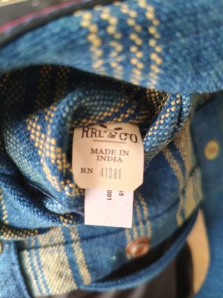 RRL Bolso Tote Índigo Double RL