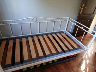 Estructura cama individual 90cm con somier