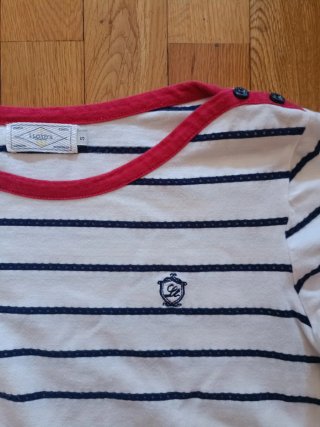 Camiseta Lloyd's rayas blancas y azules de mujer