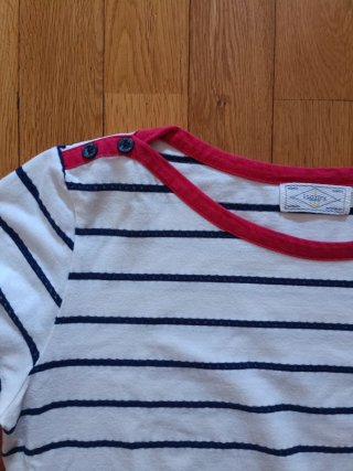 Camiseta Lloyd's rayas blancas y azules de mujer