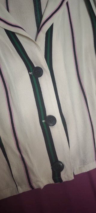 Camisa corta Bershka rayas S