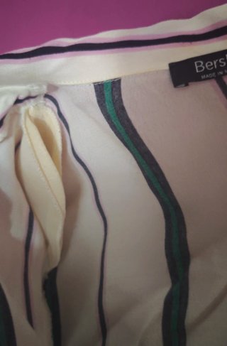 Camisa corta Bershka rayas S