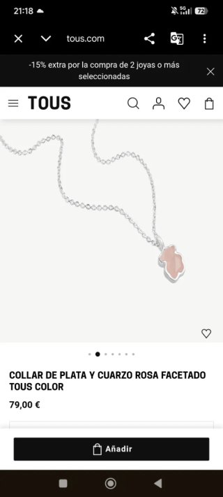 Colgante Oso Tous Rosa y Plata
