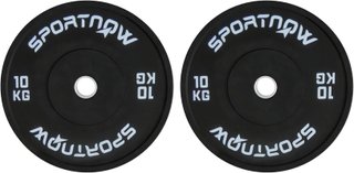 Juego De 2 Discos De Pesas De 10/20Kg, Discos Para Barra Y Mancuernas Con Conexión Ø5 Cm Para Entrenamiento En Casa Y Gimnasio, Negro