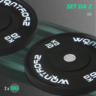 Juego De 2 Discos De Pesas De 10/20Kg, Discos Para Barra Y Mancuernas Con Conexión Ø5 Cm Para Entrenamiento En Casa Y Gimnasio, Negro