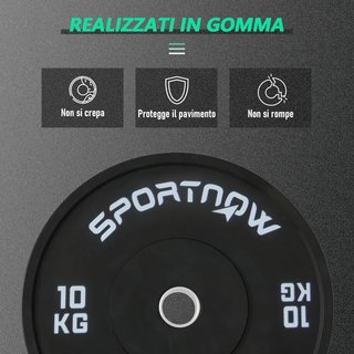 Juego De 2 Discos De Pesas De 10/20Kg, Discos Para Barra Y Mancuernas Con Conexión Ø5 Cm Para Entrenamiento En Casa Y Gimnasio, Negro