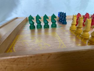 Juego Parchís y Damas de Madera