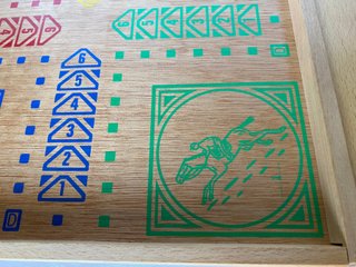 Juego Parchís y Damas de Madera