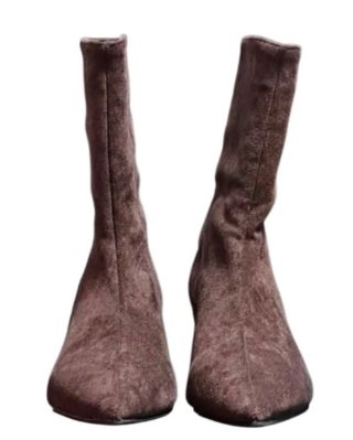 Botines ante elástico tacón bajo talla 36