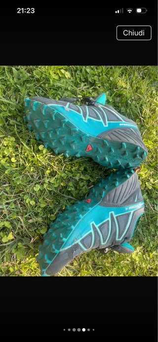 Scarpe trekking Salomon grigie/e verde azzurro