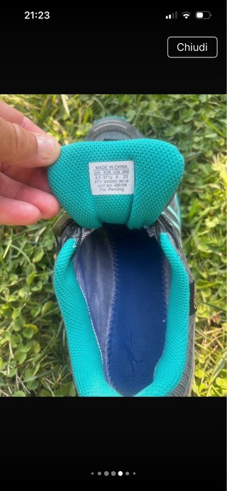 Scarpe trekking Salomon grigie/e verde azzurro