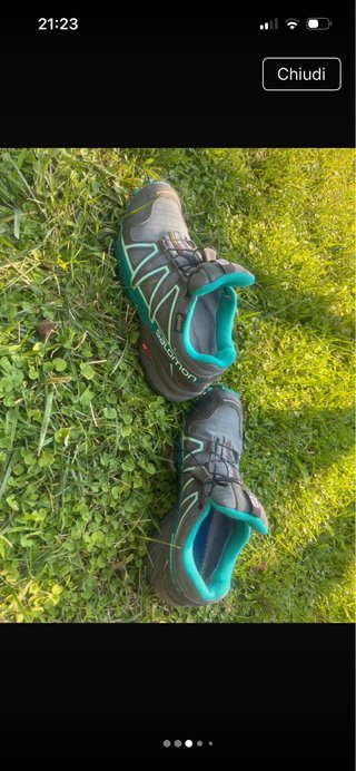 Scarpe trekking Salomon grigie/e verde azzurro