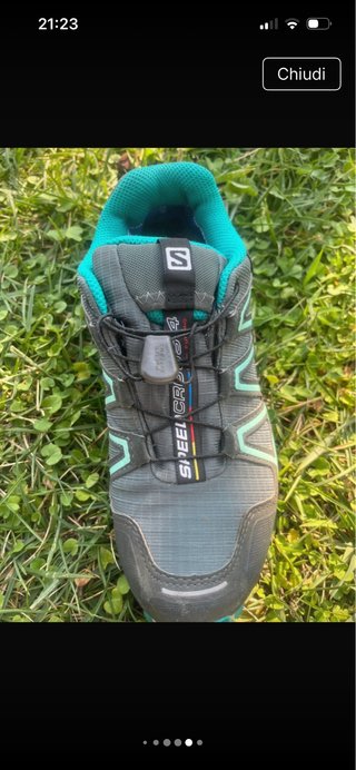Scarpe trekking Salomon grigie/e verde azzurro