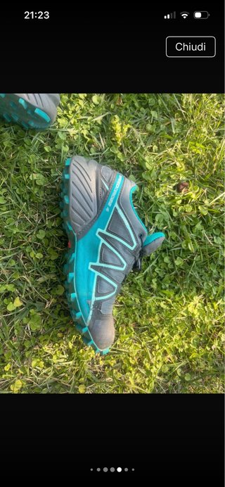 Scarpe trekking Salomon grigie/e verde azzurro