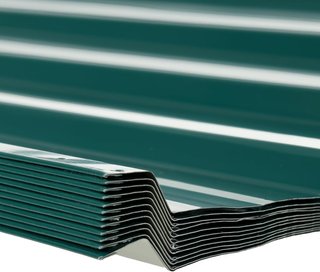 Juego de 12 Paneles de Repuesto para Casetas de Jardín de Acero Galvanizado con Agujeros, 129X45 Cm, Verde