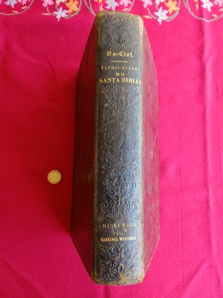 Libro antiguo religioso Vindicación de la Biblia