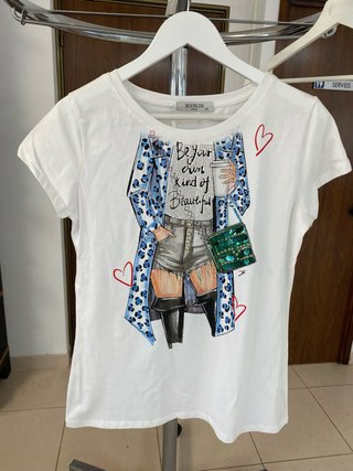 Camiseta MISS KISS Estampada Talla L