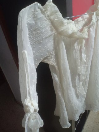 Blusa blanca de mujer talla única
