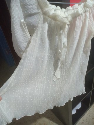 Blusa blanca de mujer talla única
