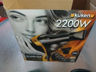 Secador de pelo KukEn 2200W Ionic Negro/Dorado