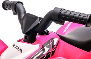 HONDA Quad Eléctrico para Niños 18-36 Meses, Mini Quad para Niños Con Luces LED, Claxon y Pedales, Velocidad Máx 2.8 Km/H, 65.5X38.5X43.5 Cm, Rosa