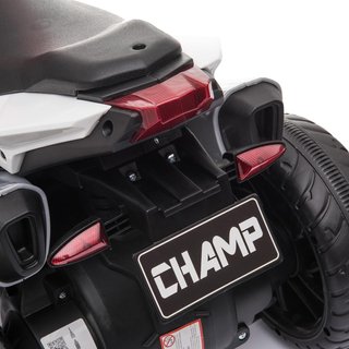 Moto Eléctrica para Niños de 3-5 Años 6V (Máx. 25Kg), Velocidad 3Km/H, Motocicleta Eléctrica para Niños con 3 Ruedas, Luces y Sonidos, Roja, 86X42X52Cm