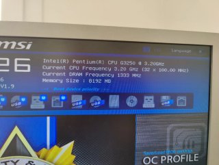 Placa Base MSI H81M-P33 + Intel G3250 + 8GB RAM