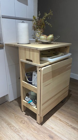 Mesa cocina abatible con ruedas