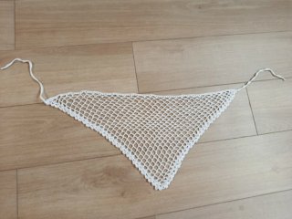 Bandana crochet blanca