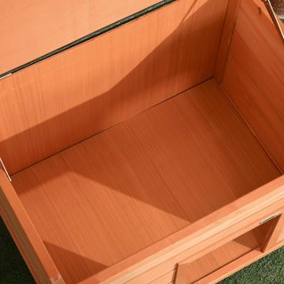 Caseta para Perros Impermeable de Exterior en Madera de Abeto, 85X58X58Cm