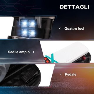 Moto Eléctrica para Niños 6V con Ruedines, Claxon, 4 Faros y Música, Motocicleta Eléctrica para Niños de 3-5 Años en PP y Metal, Velocidad 3 Km/H, 86X44X58 Cm, Blanca