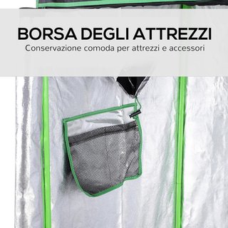 Tienda Hidropónica en Oxford 600D Con 3 Salidas de Aire Regulables y Ventana, Invernadero Hidropónico para Cultivo Con Orificio para Cables Internos, 120X60X150 Cm, Negro