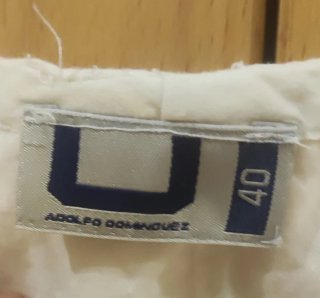 Vestido Adolfo Dominguez Blanco Estampado